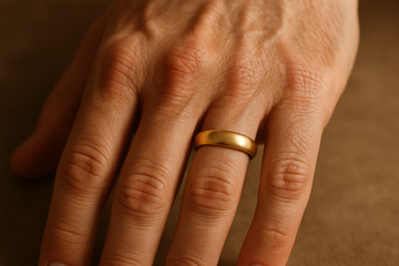 less old with wedding band